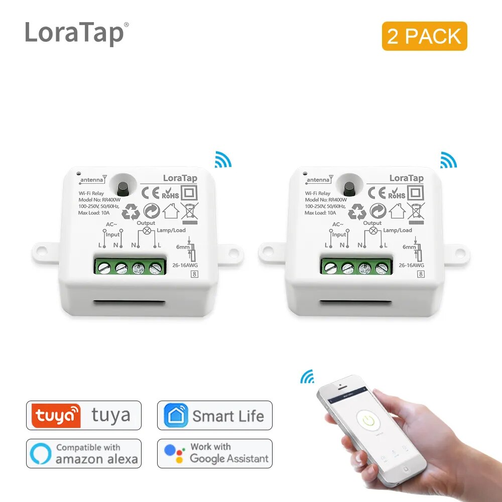 LoraTap 220V Plastic Wireless Remote Control Switch DIY Module