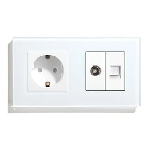 Bseed 10A Glass Panel Wireless WIFI Control Smart Power Socket