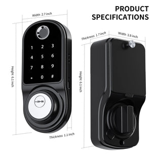 RayKube Aluminium Alloy Fingerprint Digital Smart Door Lock