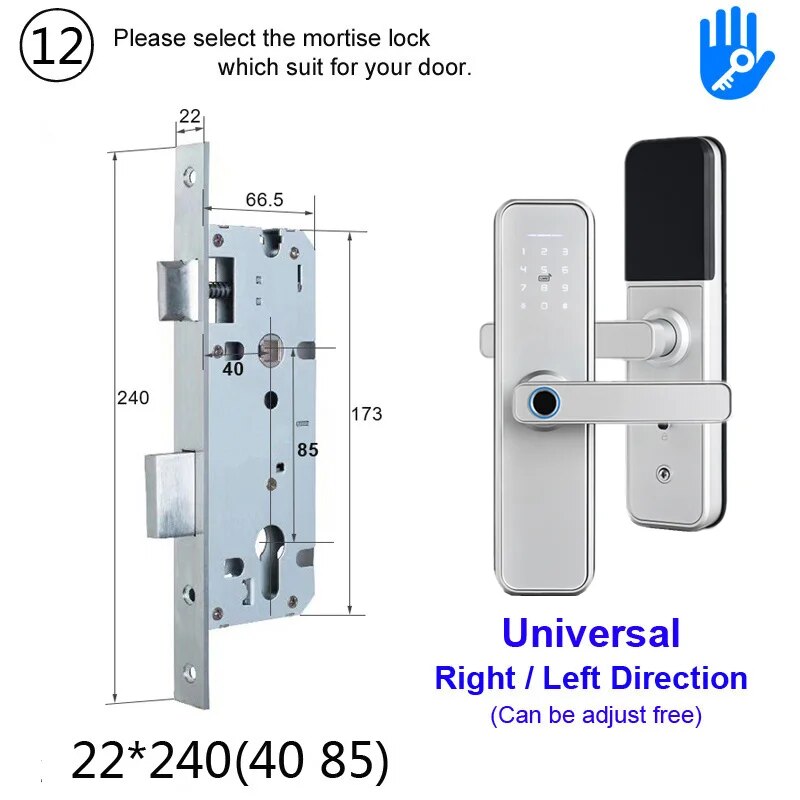 RayKube Aluminium Alloy Fingerprint Digital Smart Door Lock