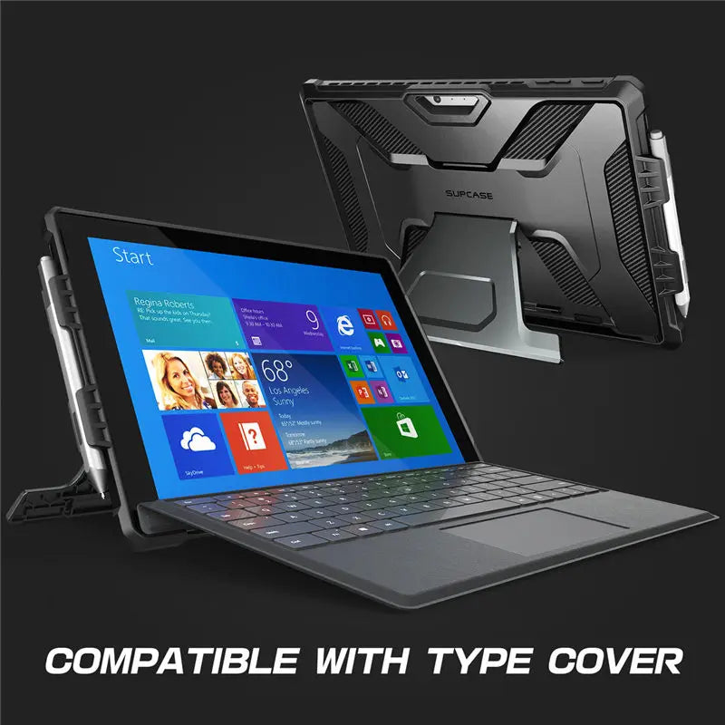 Polycarbonate Full-Body Rugged Case For Microsoft Surface Pro 7