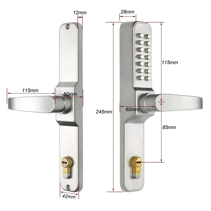 RayKube Aluminium Alloy Code Password Digital Smart Door Lock