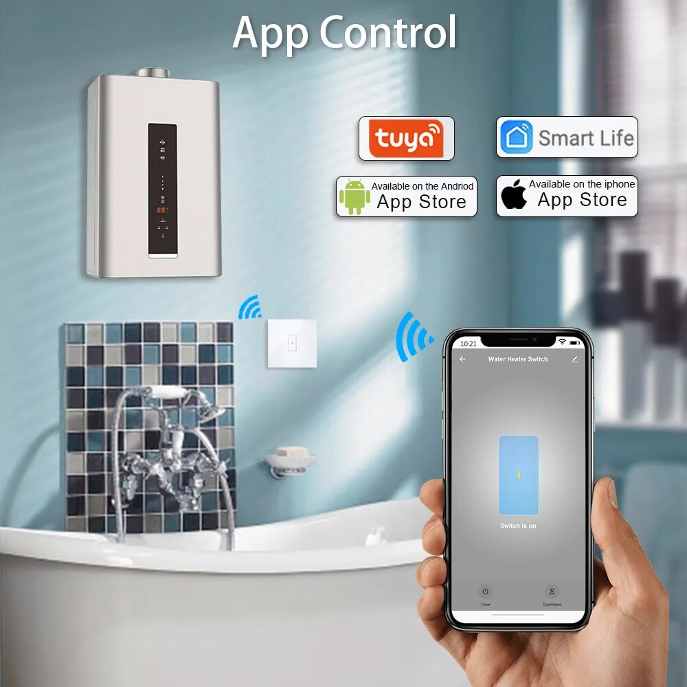 LoraTap Plastic Zigbee Remote Control Smart Water Heater Switch