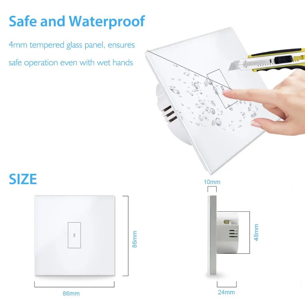 LoraTap Plastic Zigbee Remote Control Smart Water Heater Switch