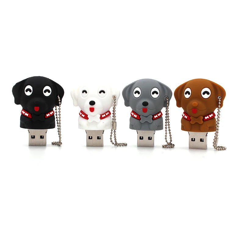 128GB Metallic USB 2.0 Puppy Dog Shaped Memory Stick Pen Drive