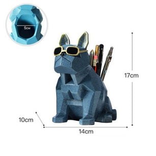 Resin Desk Organizer Cute Dog Shaped Pen Holder