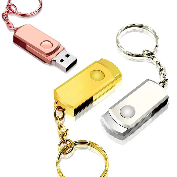 128GB Metallic USB 2.0 Rectangle Shaped Memory Stick Pen Drive