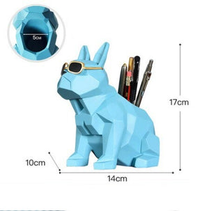 Resin Desk Organizer Cute Dog Shaped Pen Holder