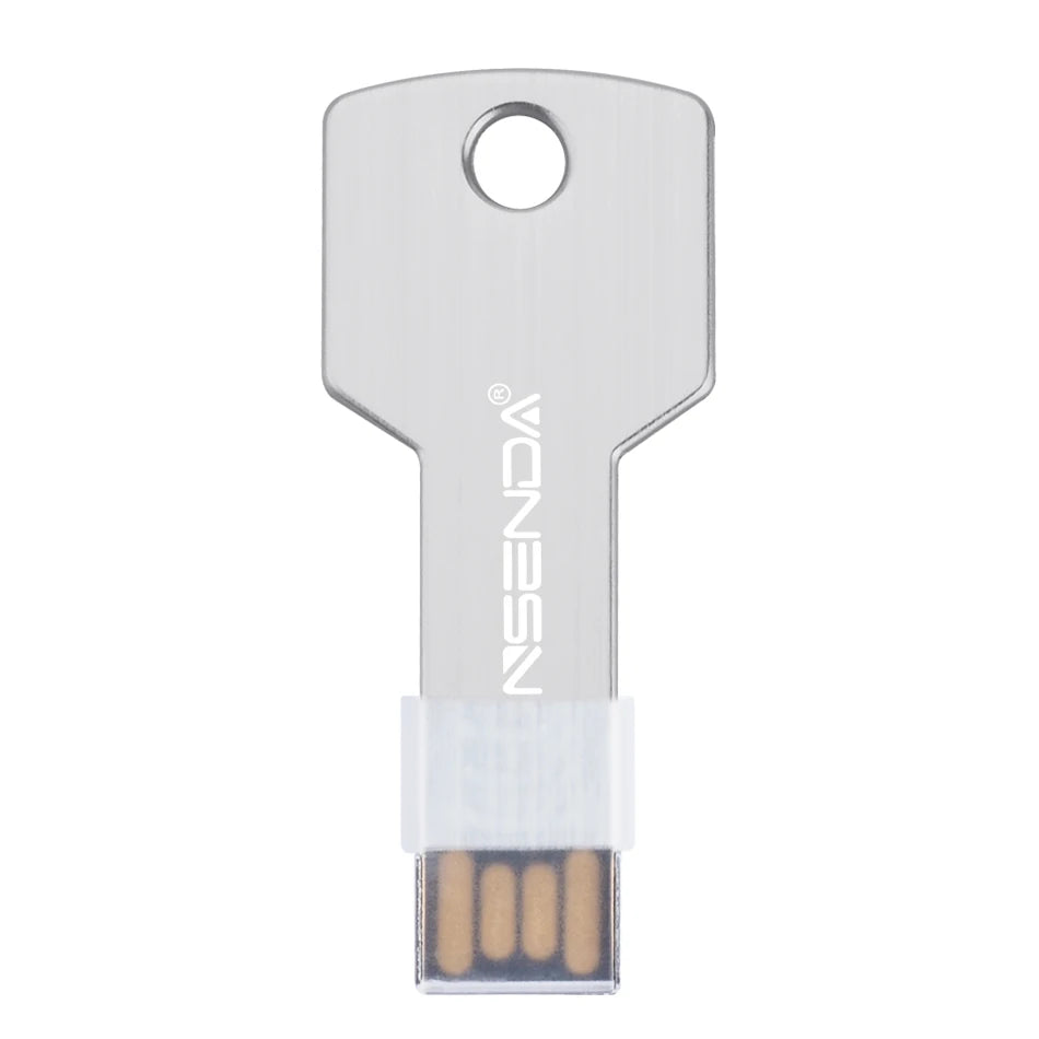 4GB - 128GB Metallic USB 2.0 Key Shaped Memory Stick Pen Drive