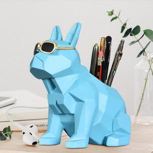 Resin Desk Organizer Cute Dog Shaped Pen Holder