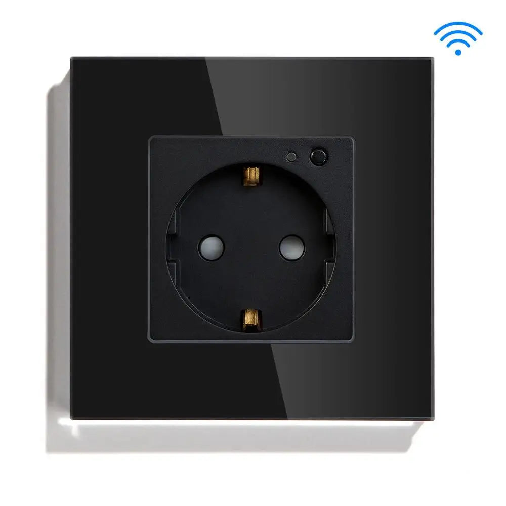 Bseed 16A Glass Panel Wireless WIFI Control Smart Power Socket