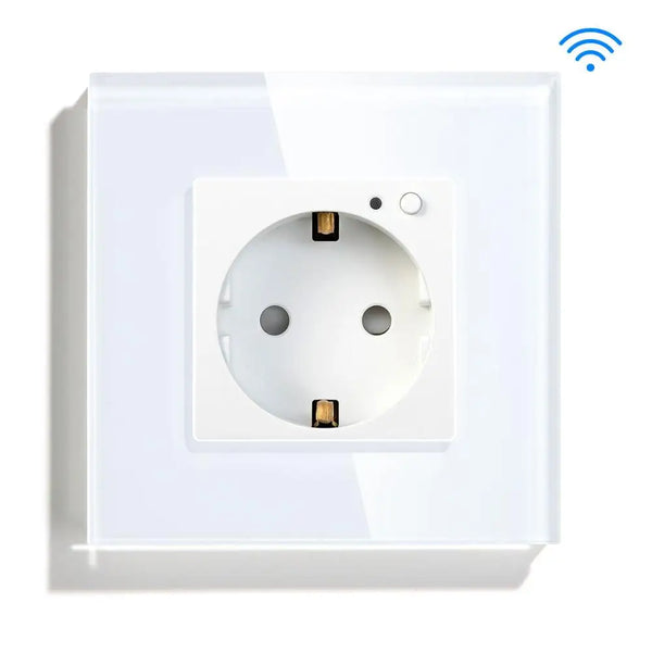 Bseed 16A Glass Panel Wireless WIFI Control Smart Power Socket