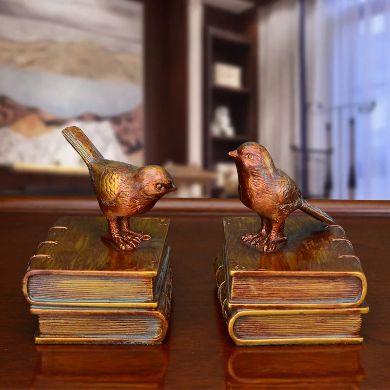 Synthetic Resin Birds Office Organizer Vintage Simple Book Holder