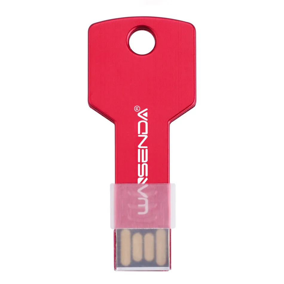 4GB - 128GB Metallic USB 2.0 Key Shaped Memory Stick Pen Drive