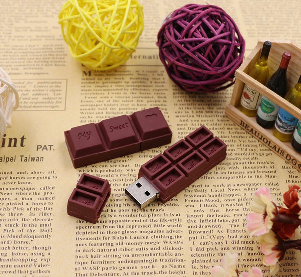 128GB Metallic USB 2.0 Chocolate Shaped Memory Stick Pen Drive