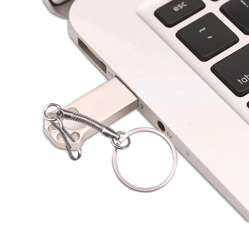 128GB Metallic USB 2.0 Cat Claw Shaped Memory Stick Pen Drive