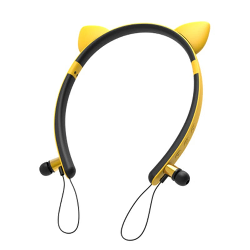 Plastic Wireless Comfortable Cat Ear Magnetic Gaming Headset