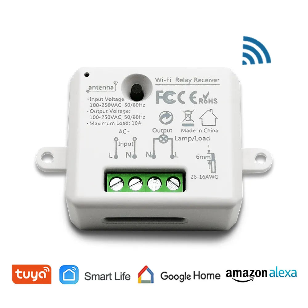 LoraTap 10A Plastic Wireless Switch Socket Relay Module Kit