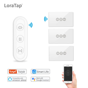 LoraTap 240V 600W Plastic Smart Rolling Blinds Curtain Switch