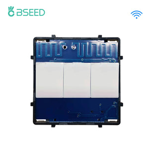 Bseed 10A Alloy 1 Gang Crystal Glass Panel Light Touch Switch