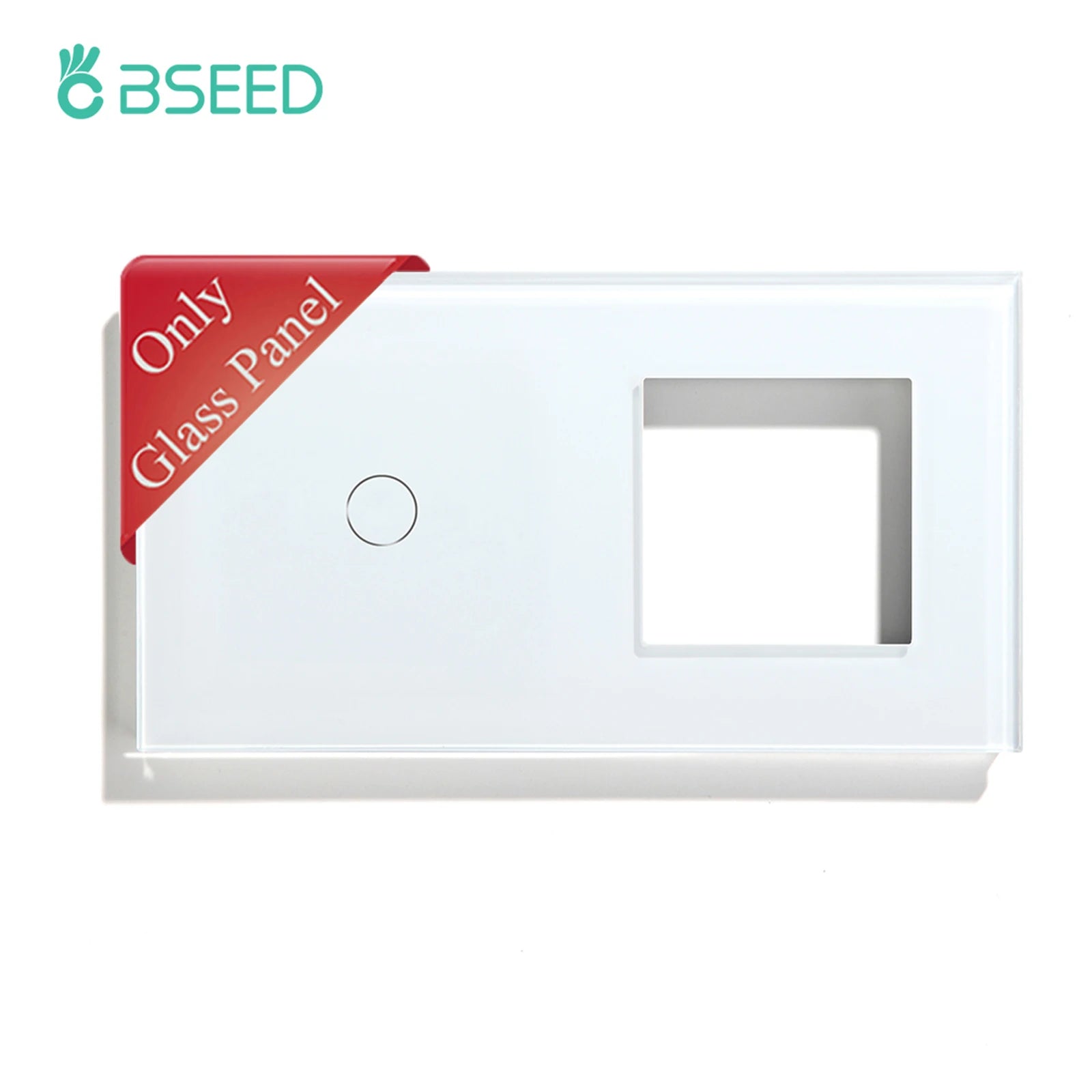 Bseed 3 Gang Tempered Glass Panel Wall Light Touch Switch Frame