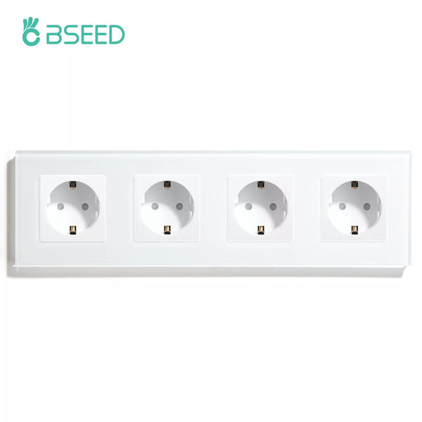 Bseed 16A Glass Panel Wireless WIFI Control Smart Power Socket