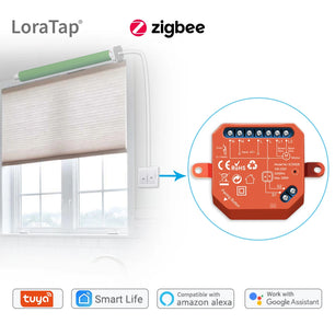 LoraTap 240V 300W Plastic Rolling Blinds Curtain Switch Module