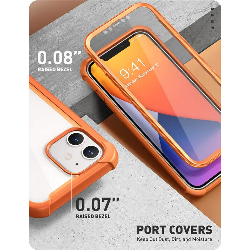 Polycarbonate Full-Body Rugged Bumper Case For iPhone 12 Mini