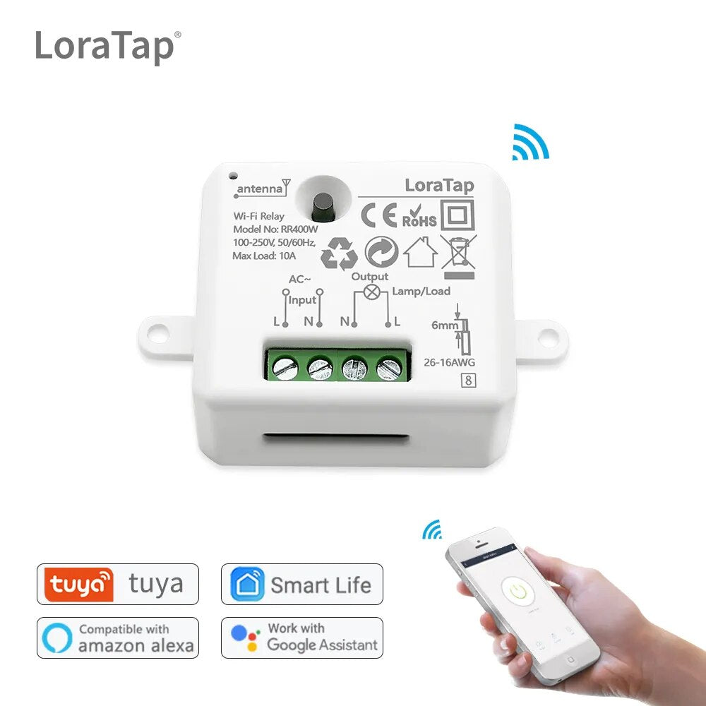 LoraTap 220V Plastic Wireless Remote Control Switch DIY Module