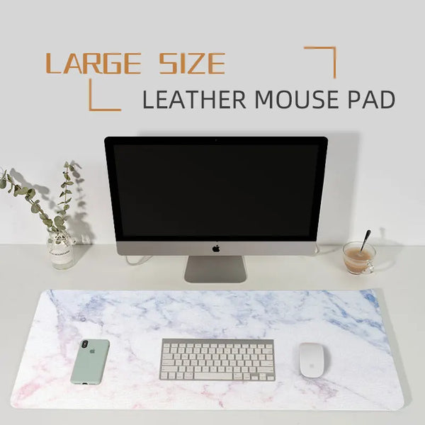 Double Side Leather Waterproof Desk Mat For Keyboard And Mouse