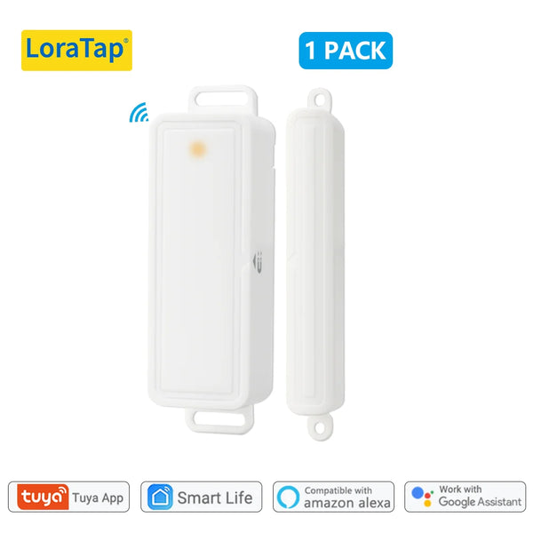 LoraTap Plastic Smart Life Tuya Home Door Windows Security Sensor