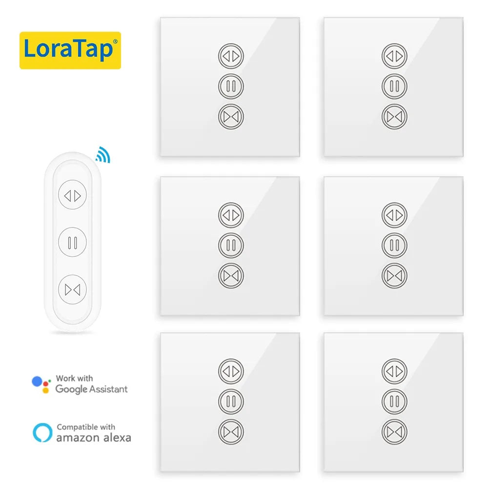 LoraTap 240V Plastic Remote Control Roller Blinds Shutter Switch