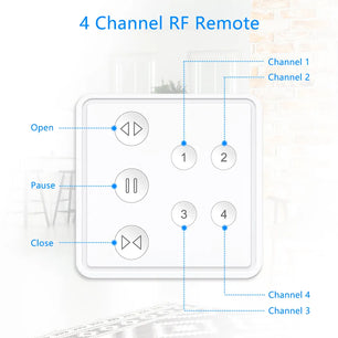 LoraTap 240V Plastic 4 Channel Remote Voice Control Curtain Switch