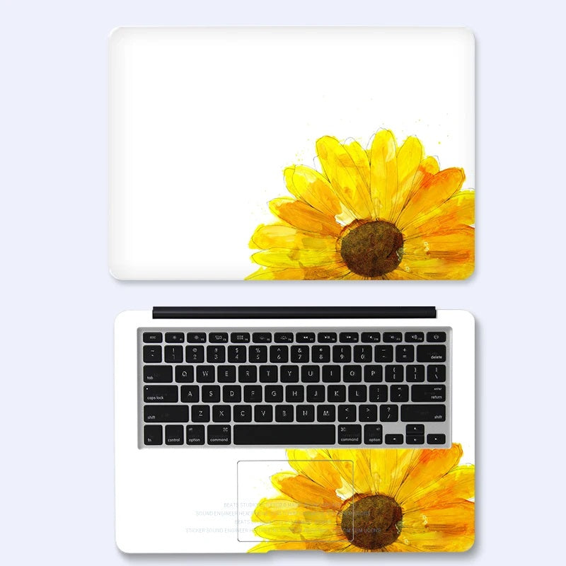 PVC Protective Flower Pattern Laptop Skin Cover