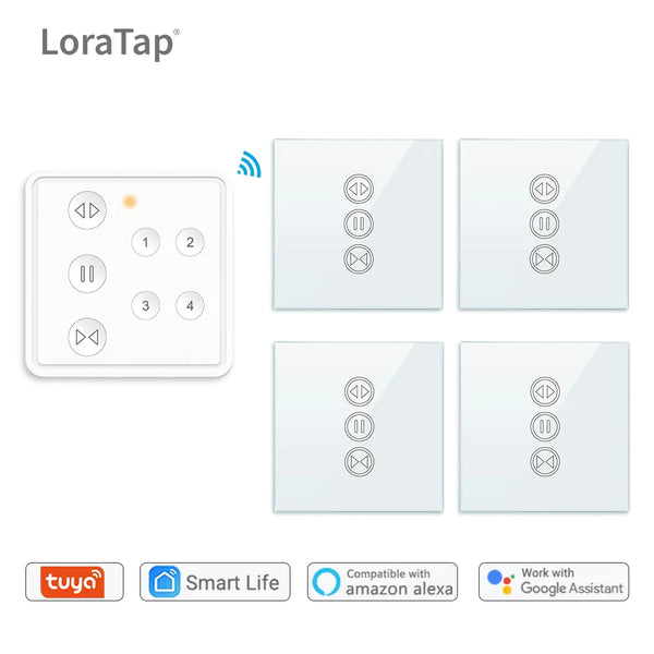 LoraTap 240V 600W Plastic WiFi Rolling Blinds Curtain Switch