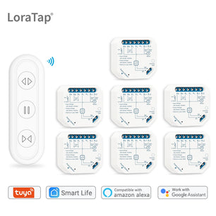 LoraTap 300W Plastic Remote Control Rolling Blinds Curtain Switch