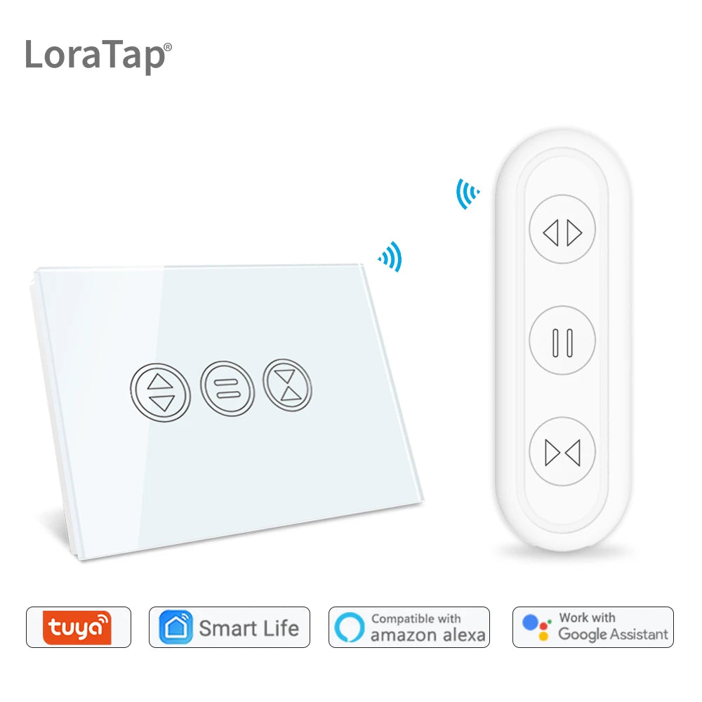 LoraTap 240V 600W Plastic Smart Rolling Blinds Curtain Switch