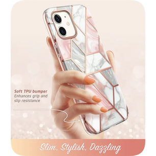 Polycarbonate Full-Body Marble Bumper Case For iPhone 12 Mini