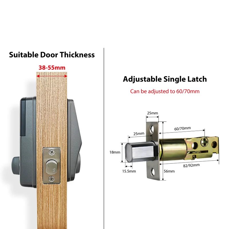 RayKube Aluminium Alloy Digital Display Card Smart Door Lock