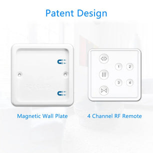 LoraTap 240V Plastic 4 Channel Remote Voice Control Curtain Switch