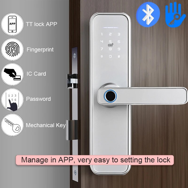 RayKube Aluminium Alloy Fingerprint Digital Smart Door Lock