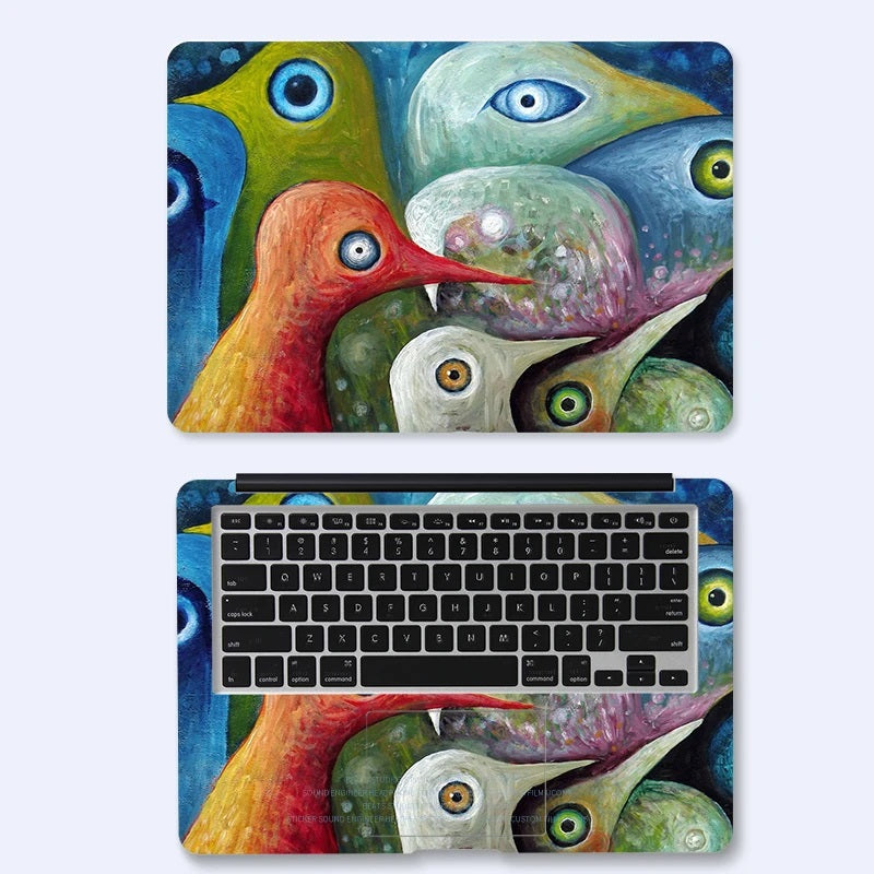 PVC Protective Abstract Art Pattern Laptop Skin Cover