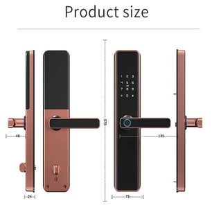 RayKube Stainless Steel Fingerprint Digital Smart Door Lock