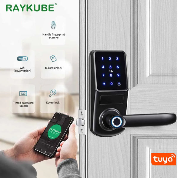 RayKube Aluminium Alloy Fingerprint Digital Smart Door Lock