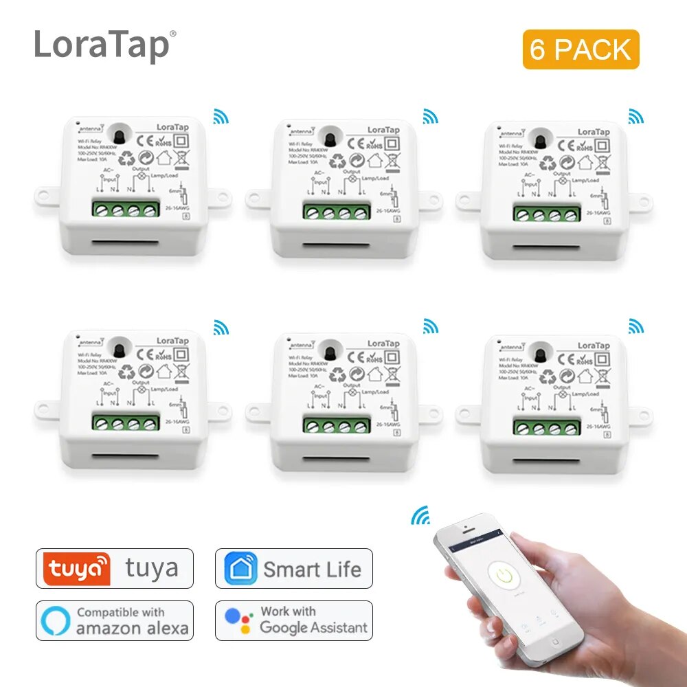 LoraTap 220V Plastic Wireless Remote Control Switch DIY Module