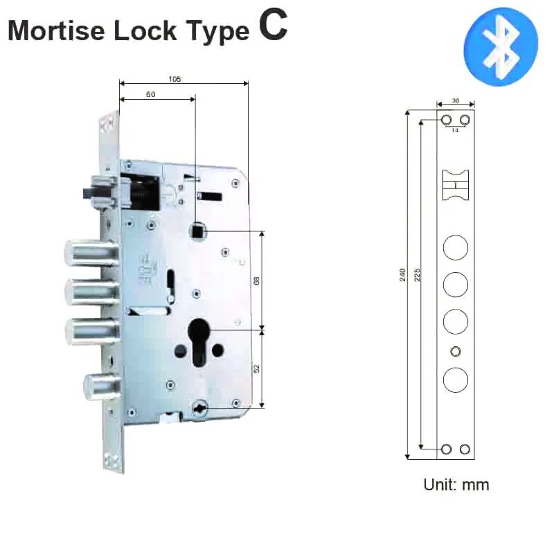 RayKube Stainless Steel Fingerprint Digital Smart Door Lock