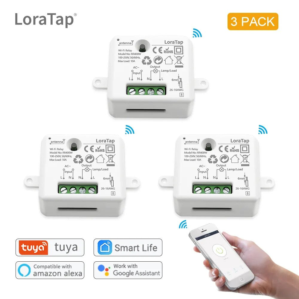 LoraTap 220V Plastic Wireless Remote Control Switch DIY Module