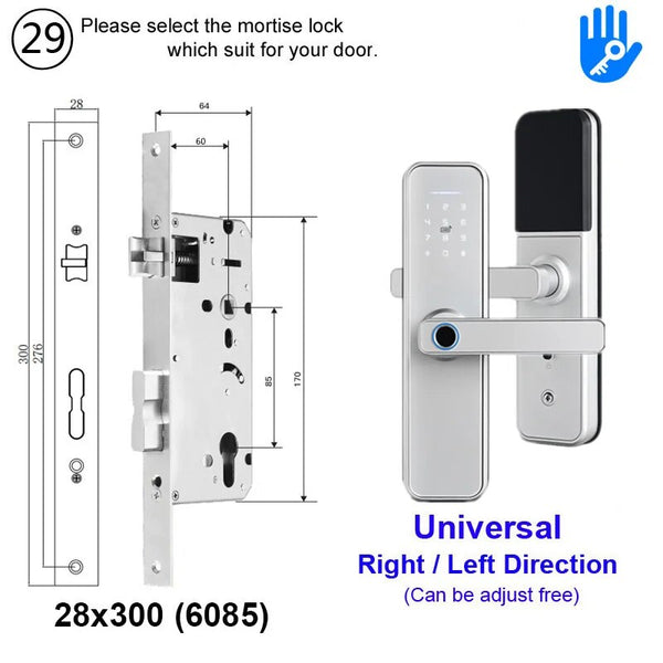 RayKube Aluminium Alloy Fingerprint Digital Smart Door Lock