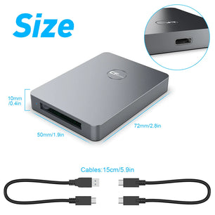 Aluminum Type-B Type-C USB 3.1 Interface External Card Reader