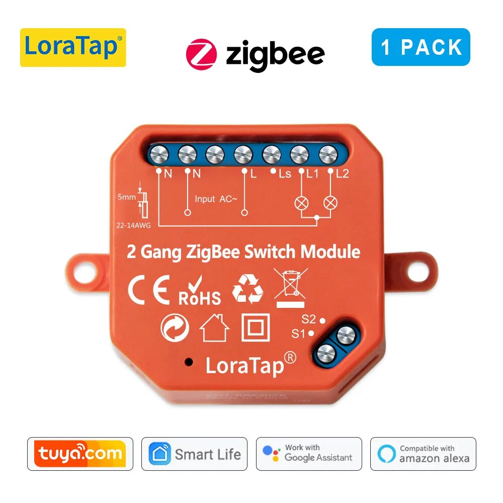 LoraTap 5A Plastic Remote Control Light Switch Relay Module